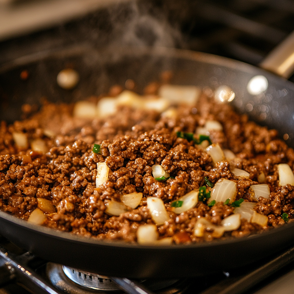 browning beef for big mac salad