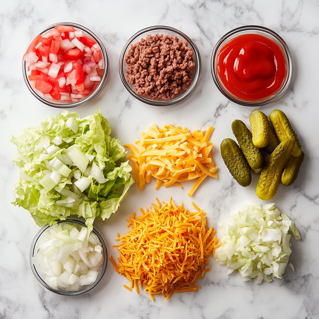 big mac salad ingredients