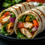 Serving high protein tortilla wrap