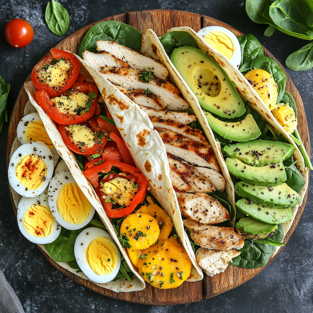 Low carb high protein tortillas healthy wrap platter